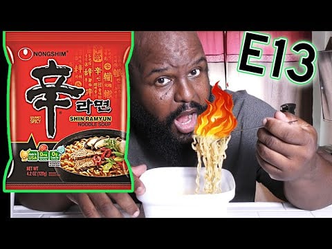 MY FIRST TIME TRYING NONGSHIM SHIN SPICY RAMYUN NOODLES!  These are HOT!!!