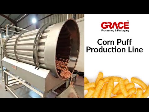 Corn Puff Production Line | Corn Puff Manufacturing Process | Extruded Snacks Manufacturing Process