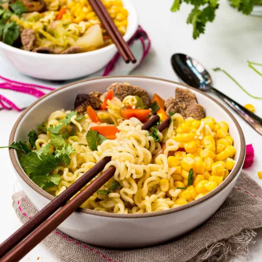 Diverse Variations of Instant Noodle Soup